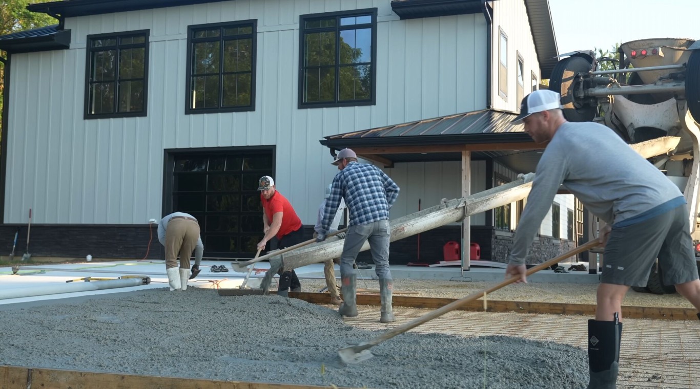 Professional concrete slab and foundation work for residential construction in Merrimack, NH